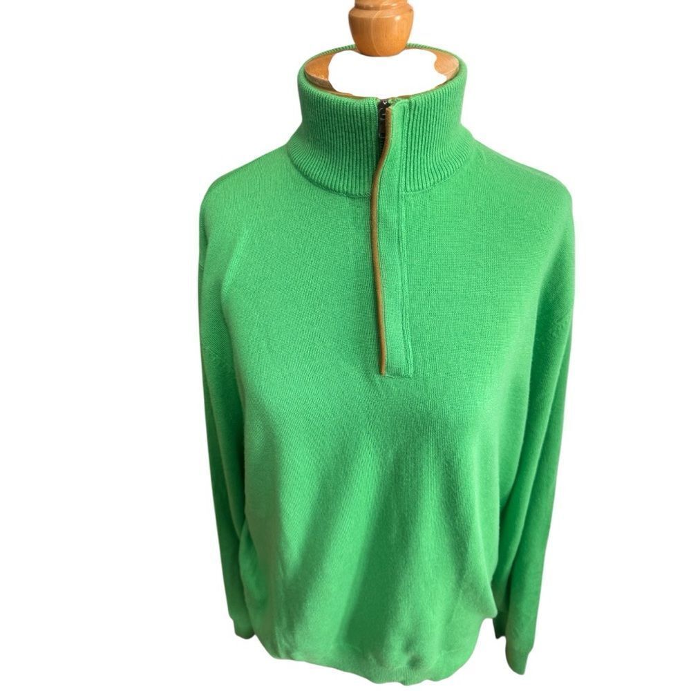 Polo Golf Ralph Lauren Merino Wool Half Zip Sweater Men’s Medium – Green